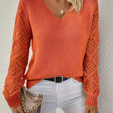 Le Clair™ | Strikket V-hals casual sweater