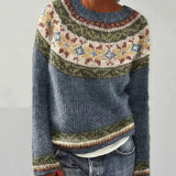 Le Clair™ | Mønstret efterårsstrikket sweater