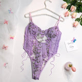Selene | Broderet sommerfugle-bodysuit